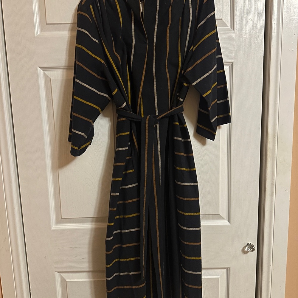 Ace & Jig Black and Gold Striped Dress